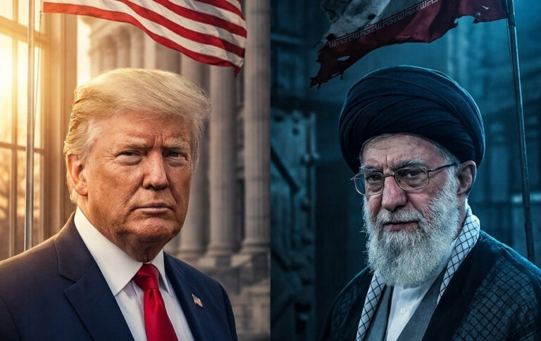 Editorial illustration: Trump Accuses Iran of ‘Foolish Violation’ as Ceasefire Teeters on Co