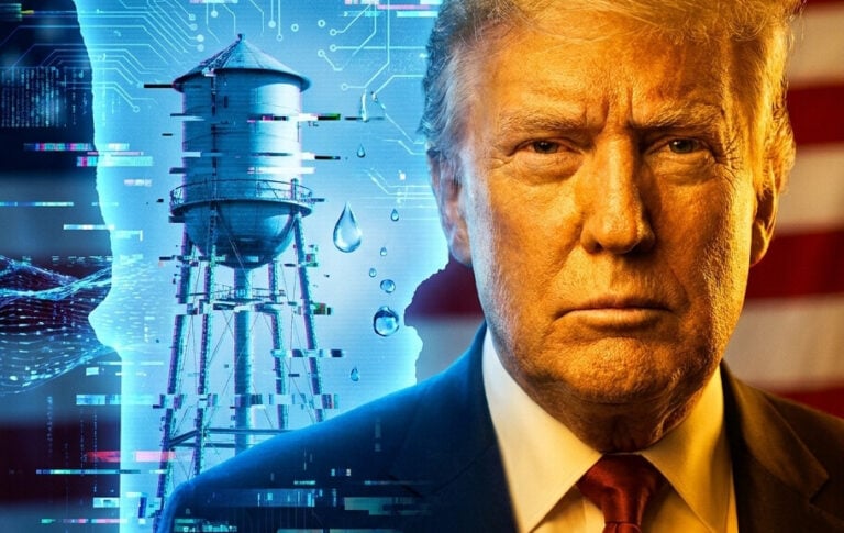 Editorial illustration: Trump Rejects Iran Blame for Minnesota Cyberattack, Points Finger at ‘Corr