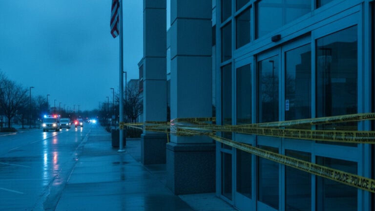 Editorial illustration: Two Dead, One Injured in Michigan Mall Shooting Just Hours Before Fourth of July