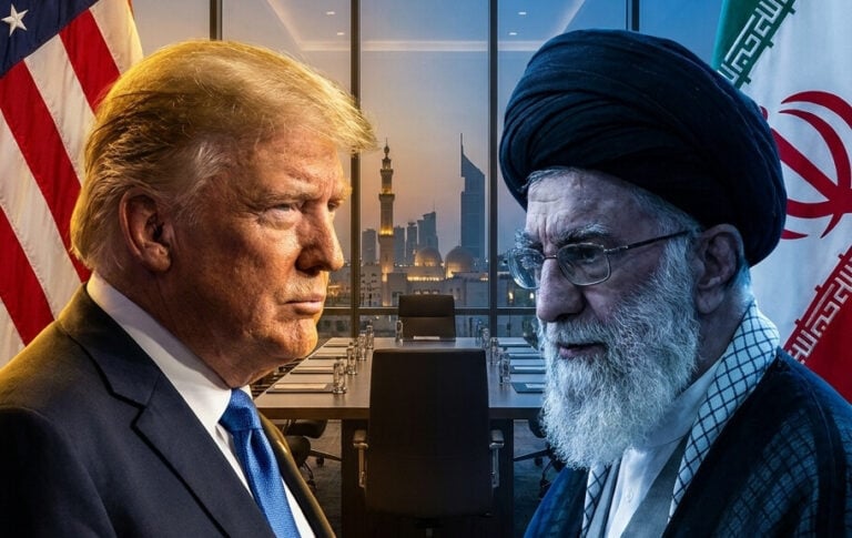 Editorial illustration: US and Iran Head to Doha for High-Stakes Diplomatic Talks Amid Fragile Ceasefire