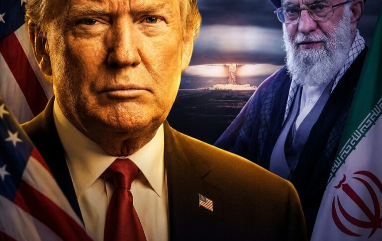 Editorial illustration: Trump Called Off ‘Biggest Attack Since WWII’ on Iran, Nuclear Weapon