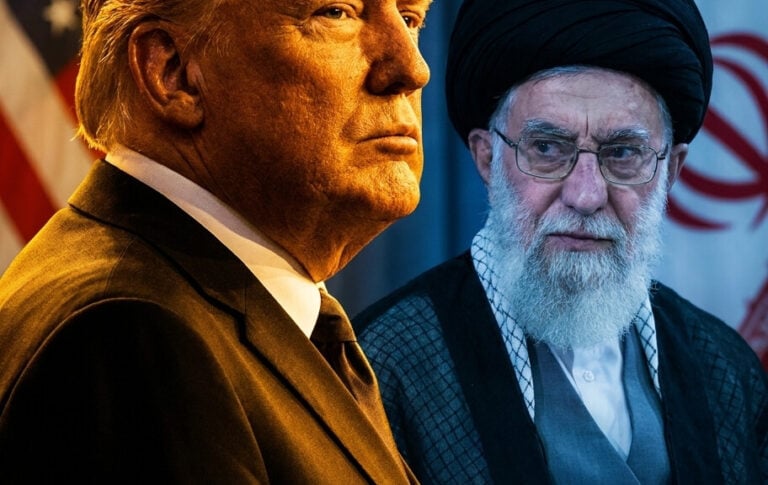 Editorial illustration: Trump Reveals ‘Biggest Attack Since WWII’ Was Planned Against Iran Before Last-M